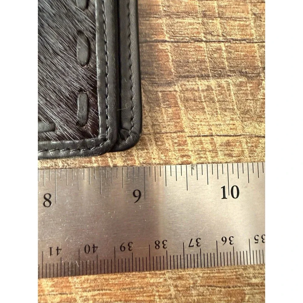 Da Milano Italia Black Leather & Pony Hair Padfolio Luxury Business Organizer